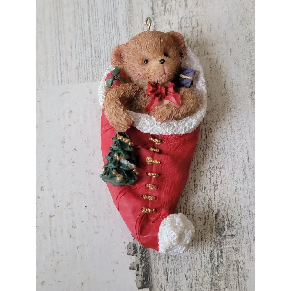 Santa hat‎ stocking bear tree gift ornament Xmas decor